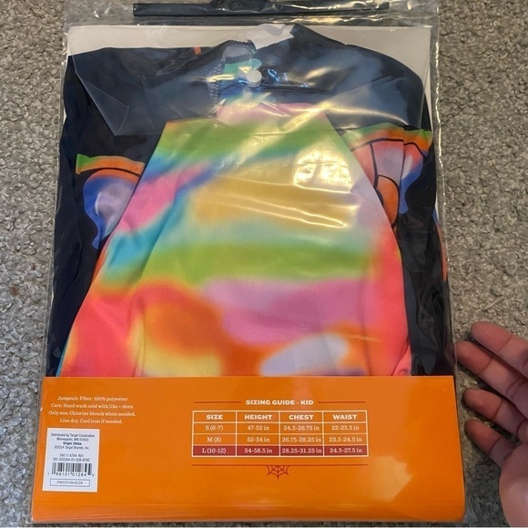 Color Melt Skeleton NEW Glows in the Dark Jumpsuit Kids Hyde & Eek Large - Picture 3 of 3